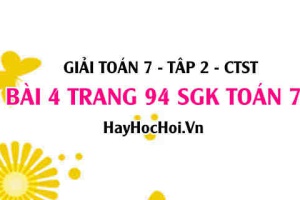 Giải bài 4 trang 94 Toán 7 tập 2 SGK Chân trời sáng tạo